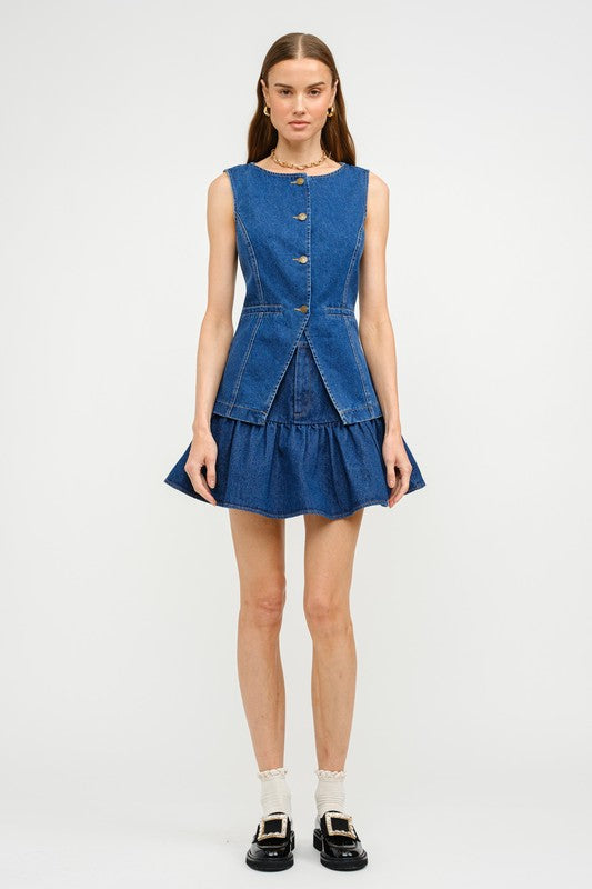 Yara Medium Wash Vest