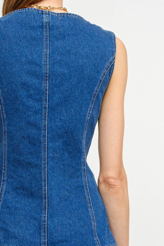 Yara Medium Wash Vest