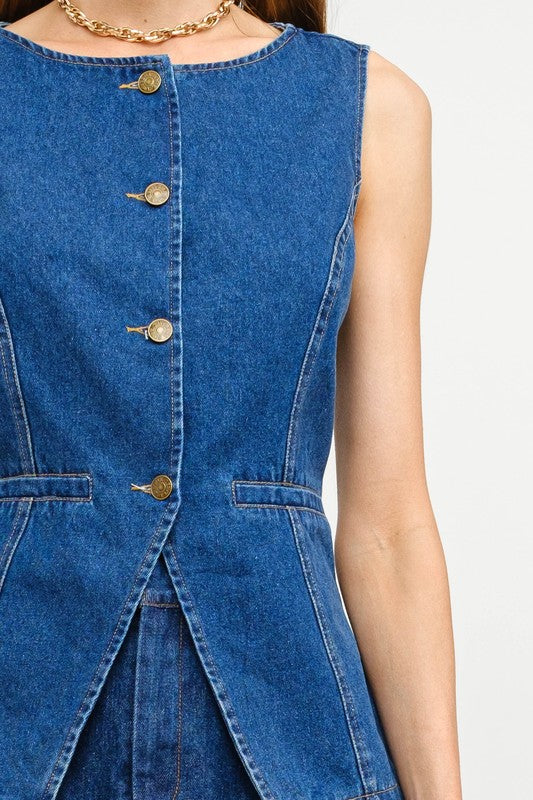 Yara Medium Wash Vest