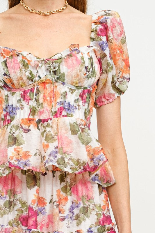 Nora Floral CORSET BLOUSE
